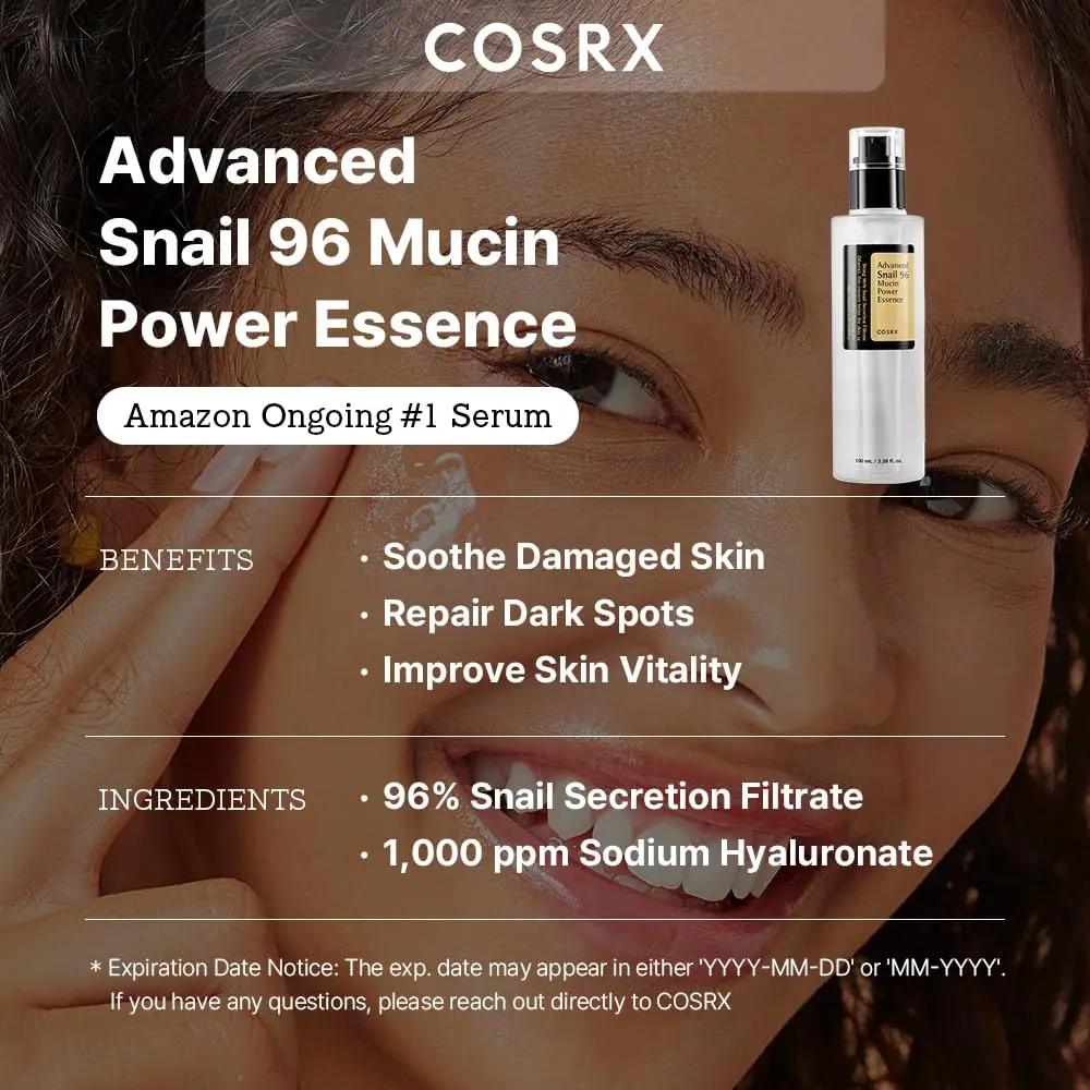 COSRX Hydrating Snail Serum for Face, 3.38 fl.oz 100ml.