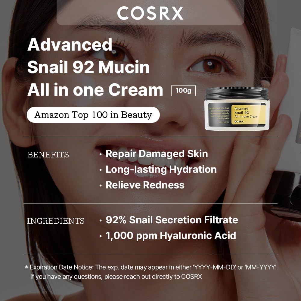 COSRX Best Seller Duo- Snail 92 Cream & Snail 96 Essence
