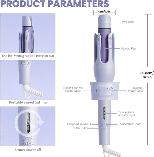 LORESJOY 2-in-1 Automatic Curling Iron & Straightener – Salon-Perfect Hair in Minutes!