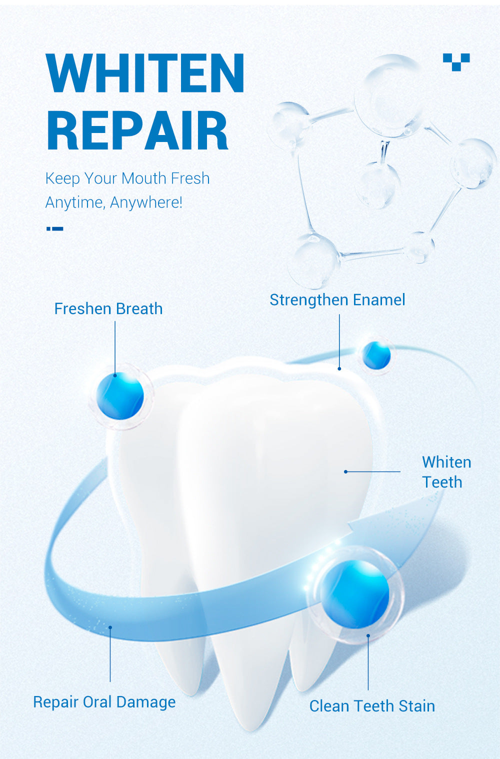 Lanbena Teeth Whitening MousseRemove Teeth Stain and Freshen Breath