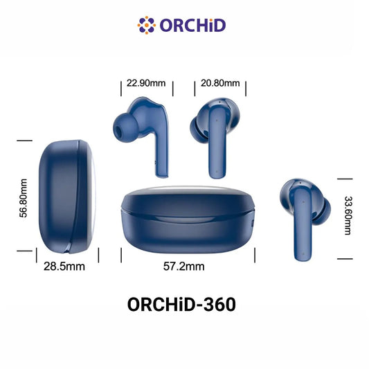 Orchid 360 High quality wireless earbuds with finger tip touch control.. available with 6 months of warranty.