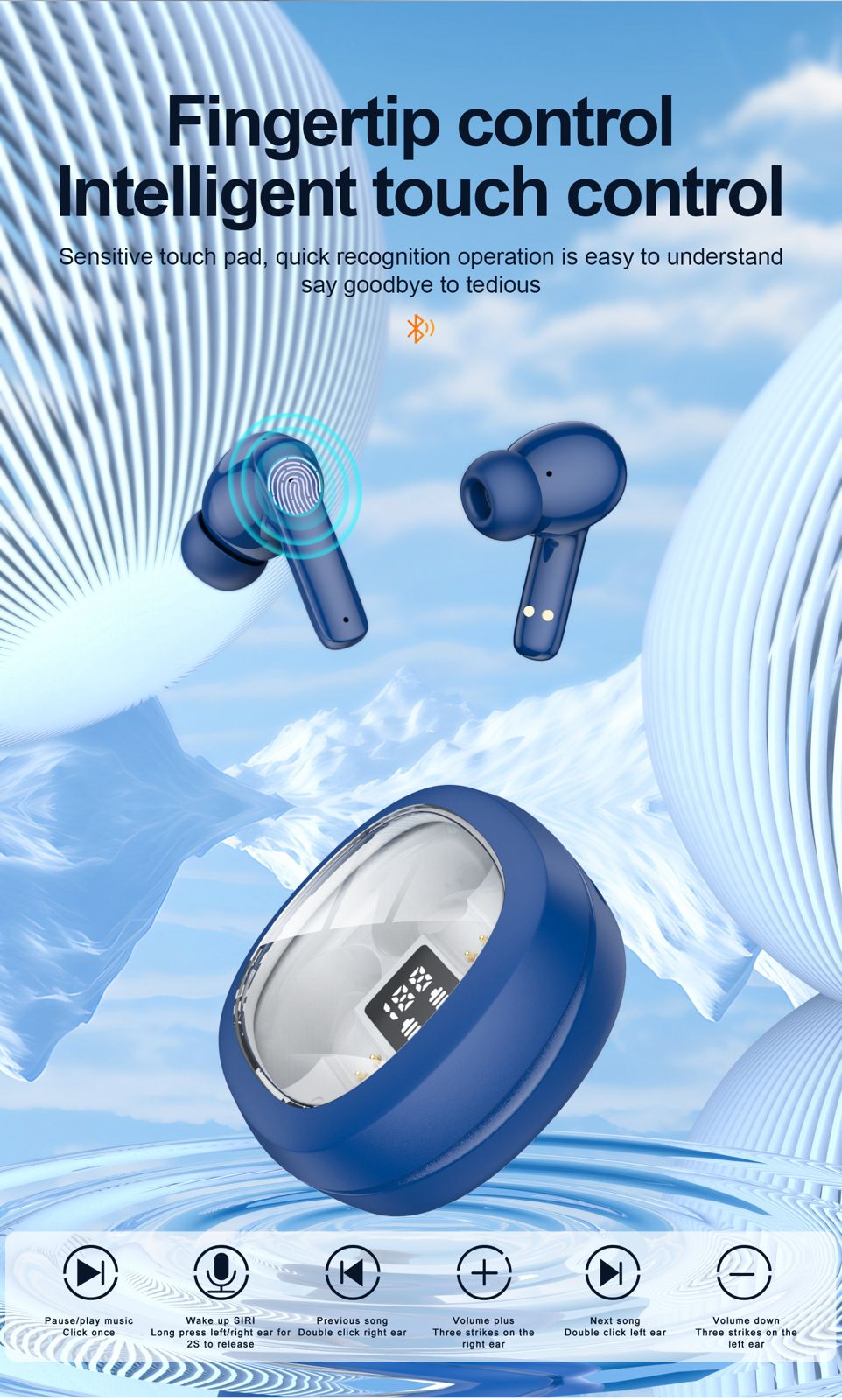 Orchid 360 High quality wireless earbuds with finger tip touch control.. available with 6 months of warranty.