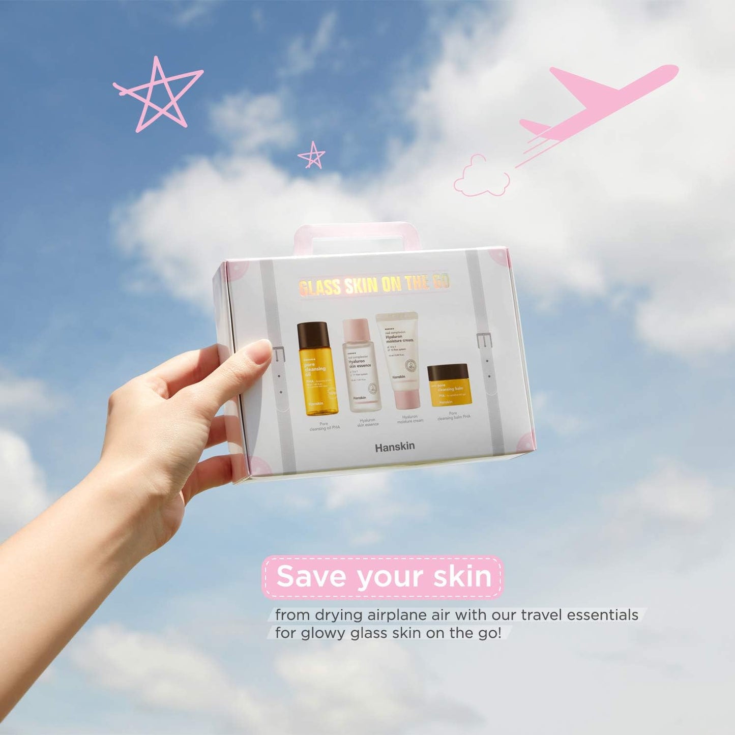 Hanskin Glass Skin On The Go Kit