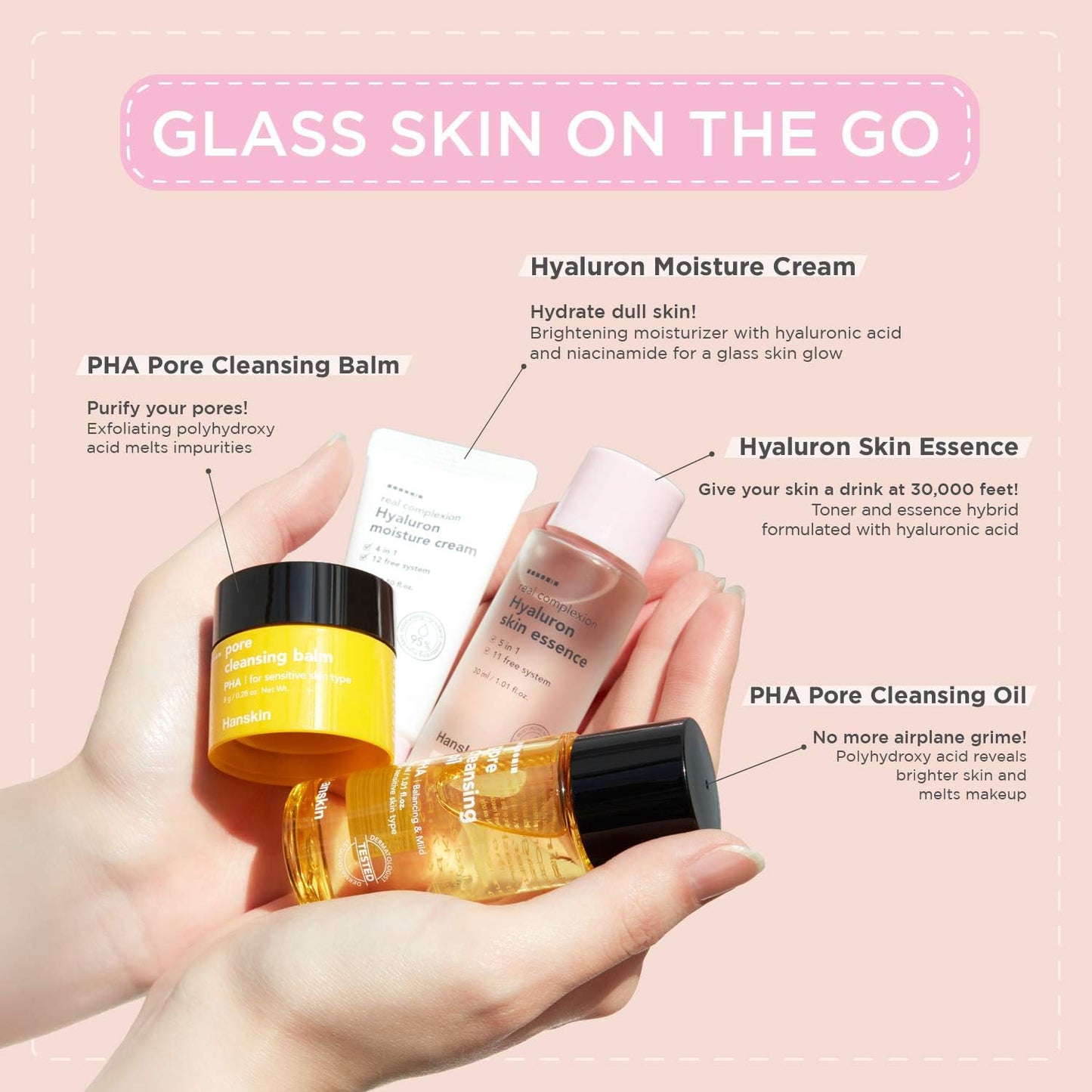 Hanskin Glass Skin On The Go Kit