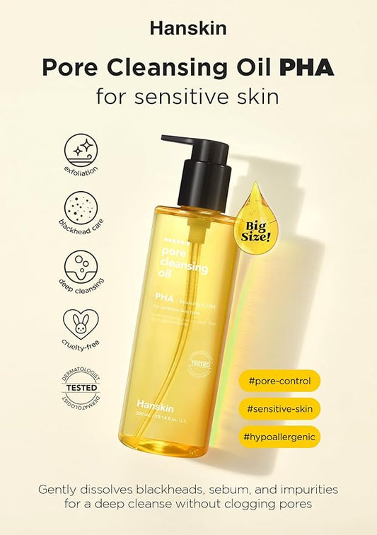 Hanskin Pore Cleansing Oil PHA Balancing&Mild 300 ML