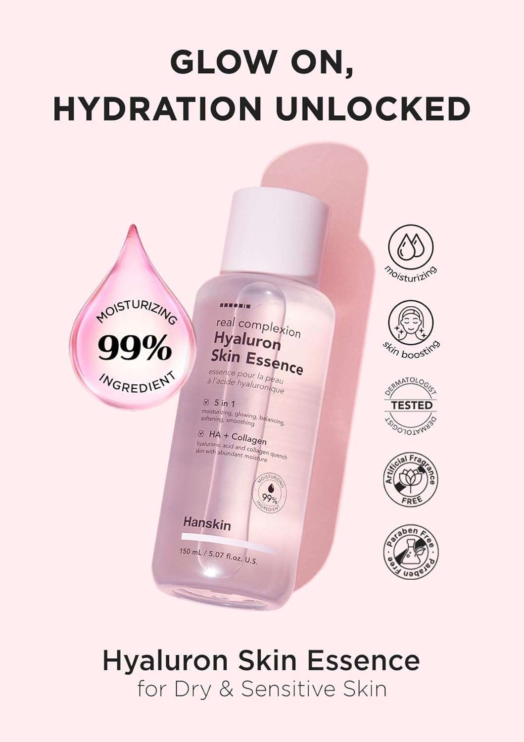 Hanskin Real Complexion Hyaluron Skin Essence [150 ml]
