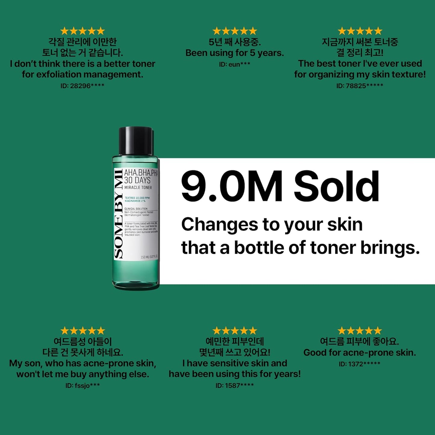 SOME BY MI AHA BHA PHA 30 Days Miracle Toner - 5.07Oz, 150ml