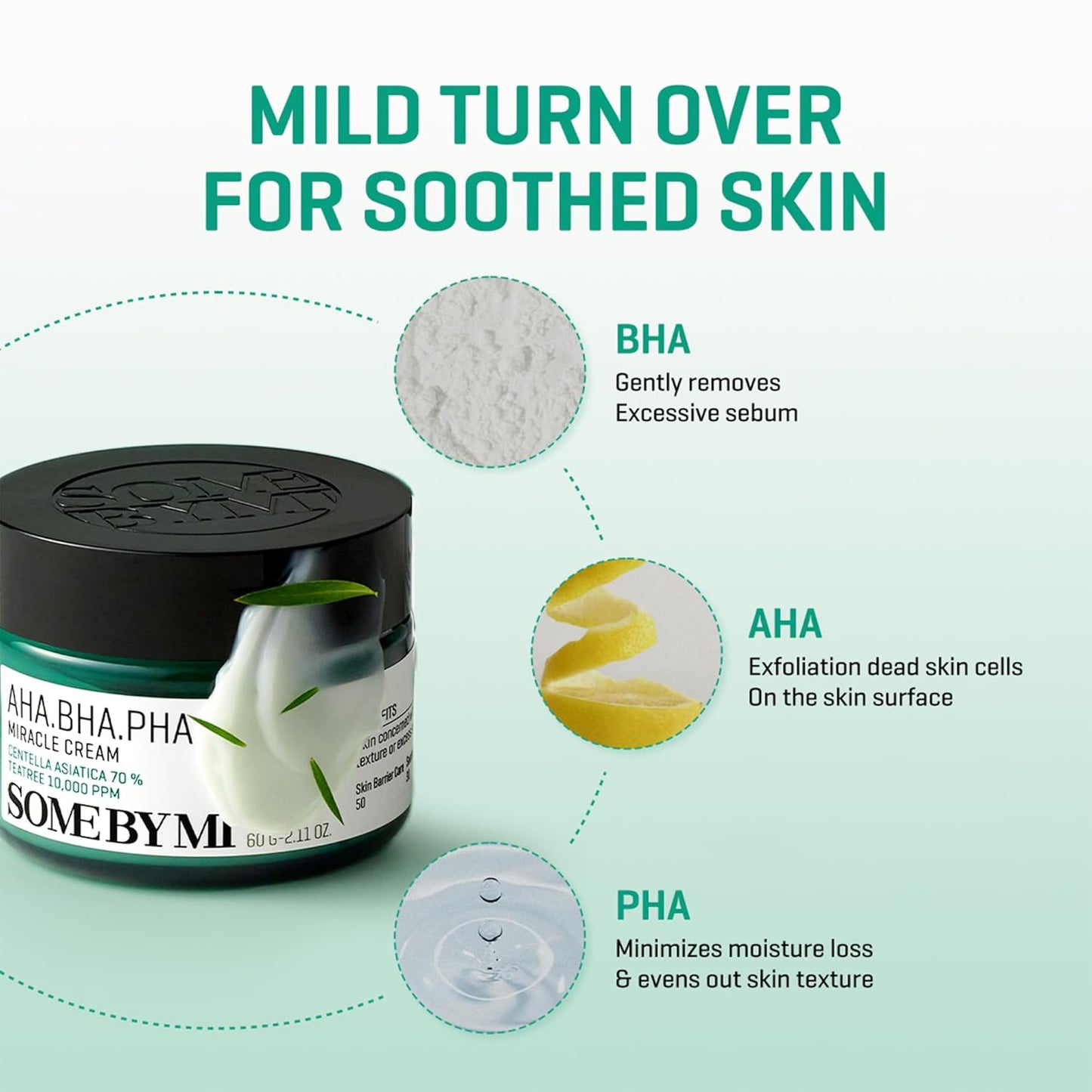 SOME BY MI AHA BHA PHA 30 Days Miracle Cream - 2.02Oz, 60ml (RENEWAL)