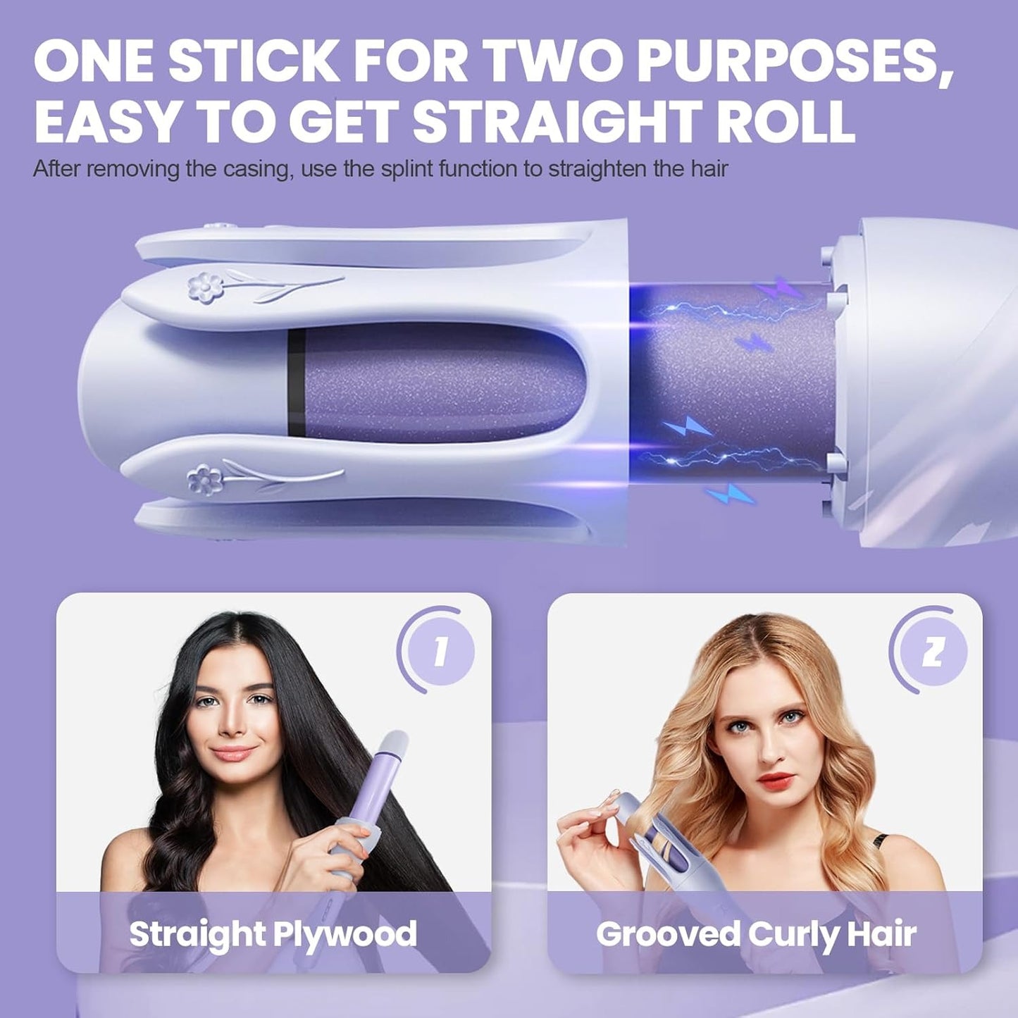 LORESJOY 2-in-1 Automatic Curling Iron & Straightener – Salon-Perfect Hair in Minutes!