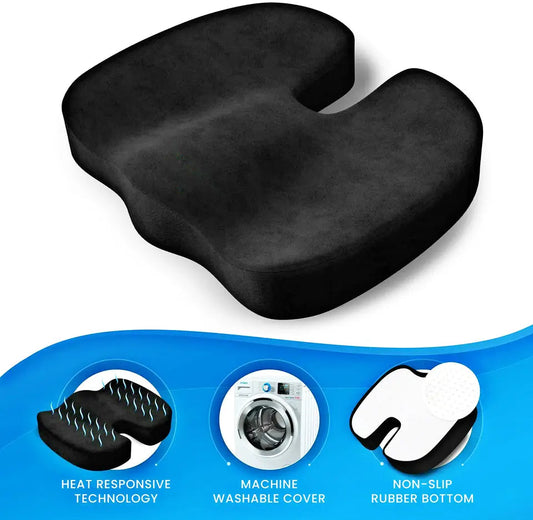 Super Soft ErgoDesign Pain Relief  Office Chair CoccyxOrthopedic Memory  Foam Seat Cushionfor Pain Relief