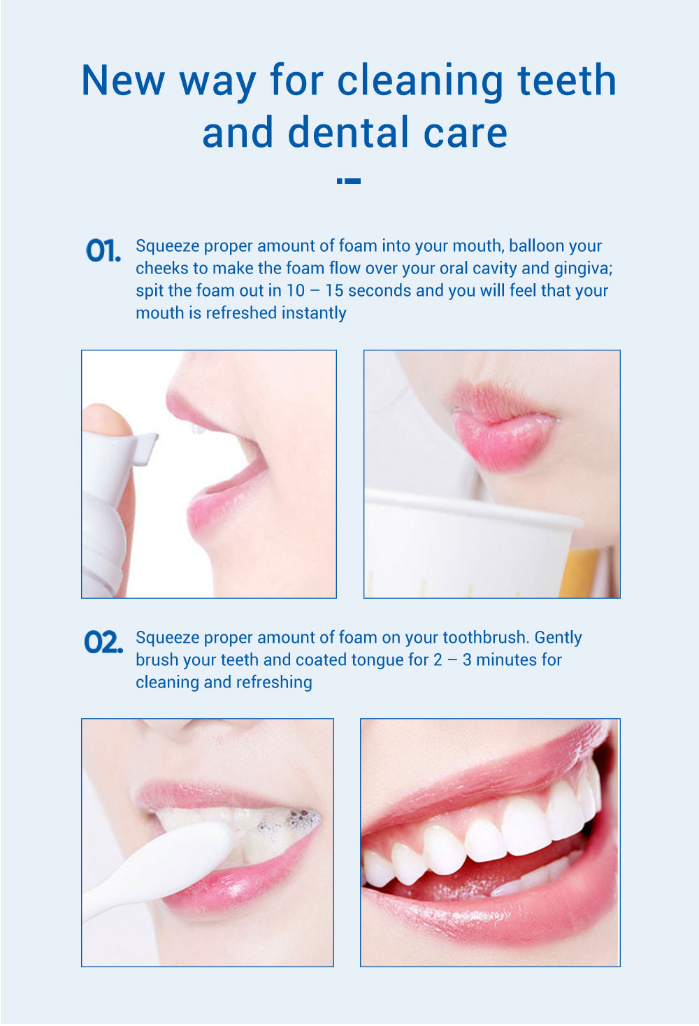 Lanbena Teeth  Whitening MousseRemove Teeth Stain  and Freshen Breath