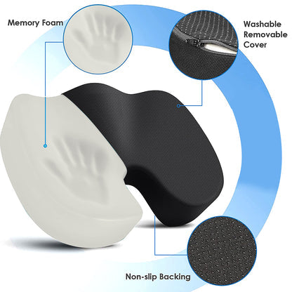 Super Soft ErgoDesign Pain Relief  Office Chair CoccyxOrthopedic Memory  Foam Seat Cushionfor Pain Relief