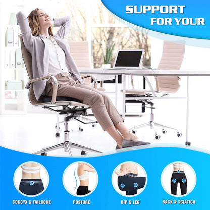 Super Soft ErgoDesign Pain Relief  Office Chair CoccyxOrthopedic Memory  Foam Seat Cushionfor Pain Relief