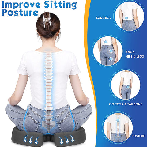 Super Soft ErgoDesign Pain Relief  Office Chair CoccyxOrthopedic Memory  Foam Seat Cushionfor Pain Relief
