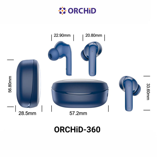 Orchid 360 High quality wireless earbuds with finger tip touch control.. available with 6 months of warranty.