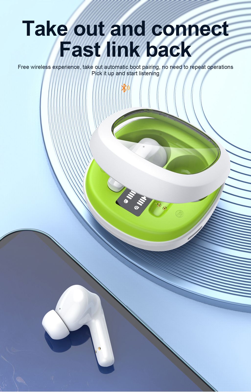 Orchid 360 High quality wireless earbuds with finger tip touch control.. available with 6 months of warranty.