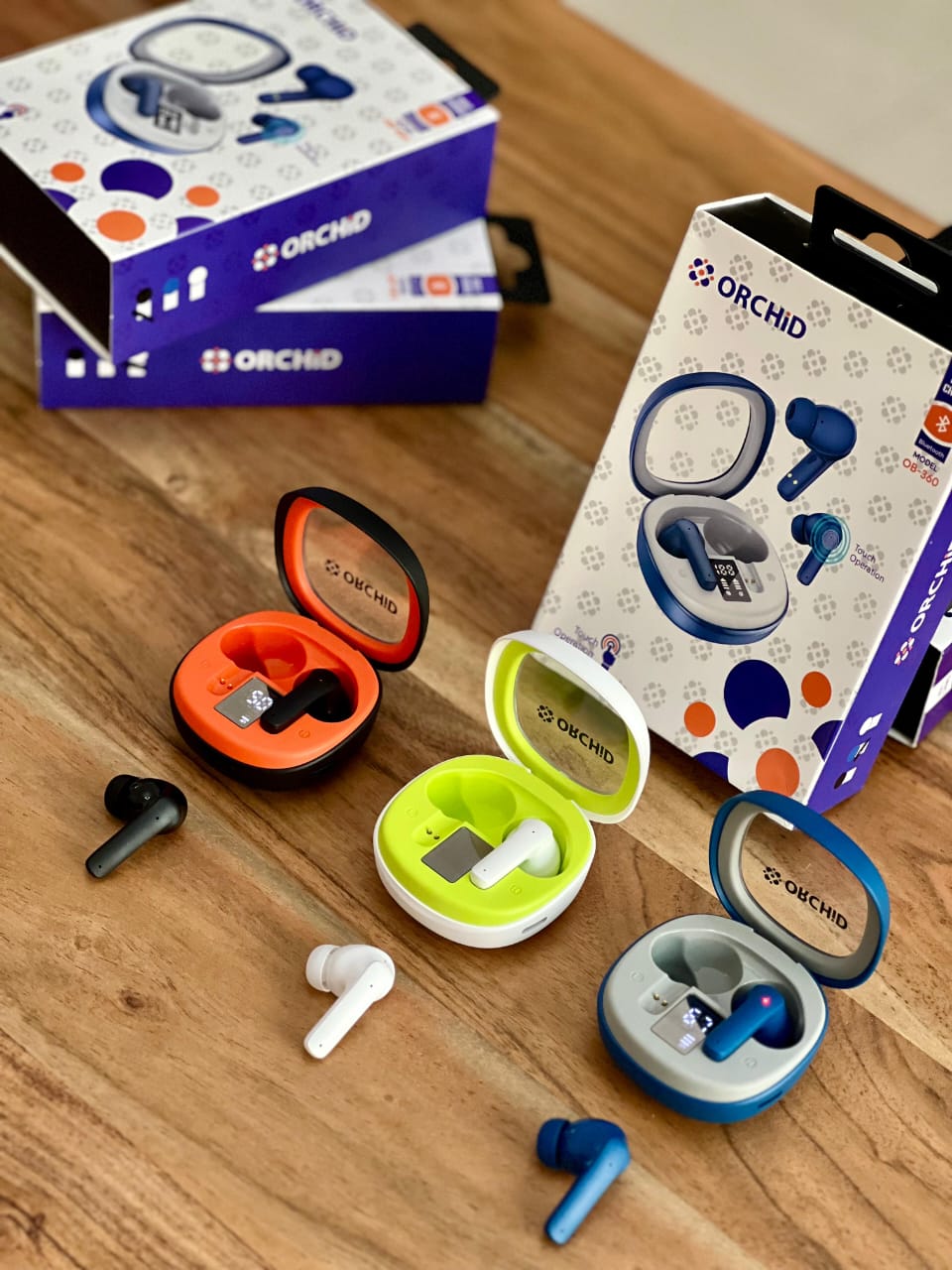 Orchid 360 High quality wireless earbuds with finger tip touch control.. available with 6 months of warranty.