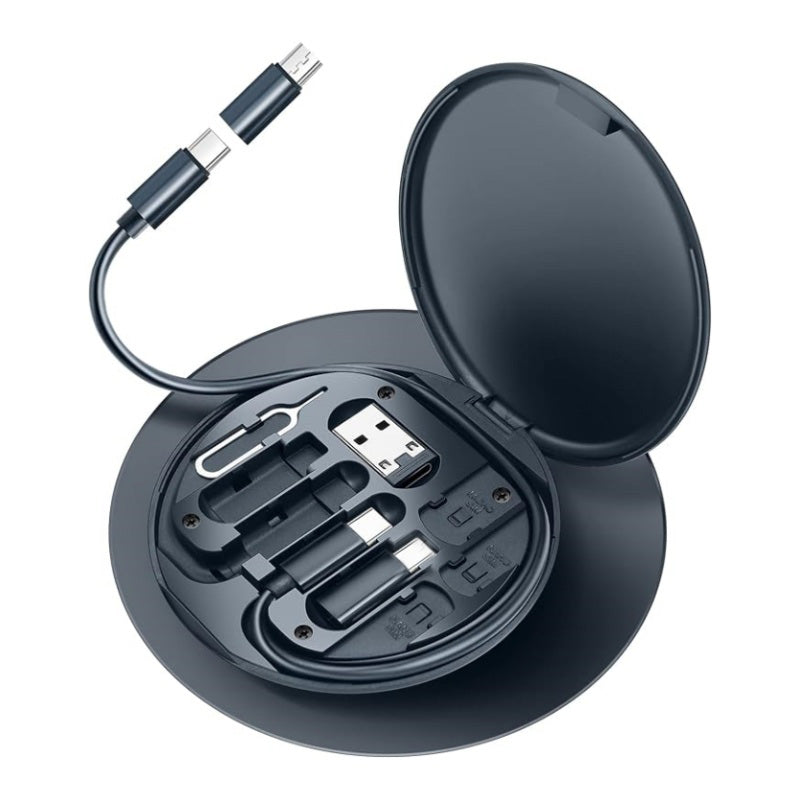 Portable Multifunction Data Cable Digital Storage Box Data Cable 60W Fast Charging Cable Five-in-one