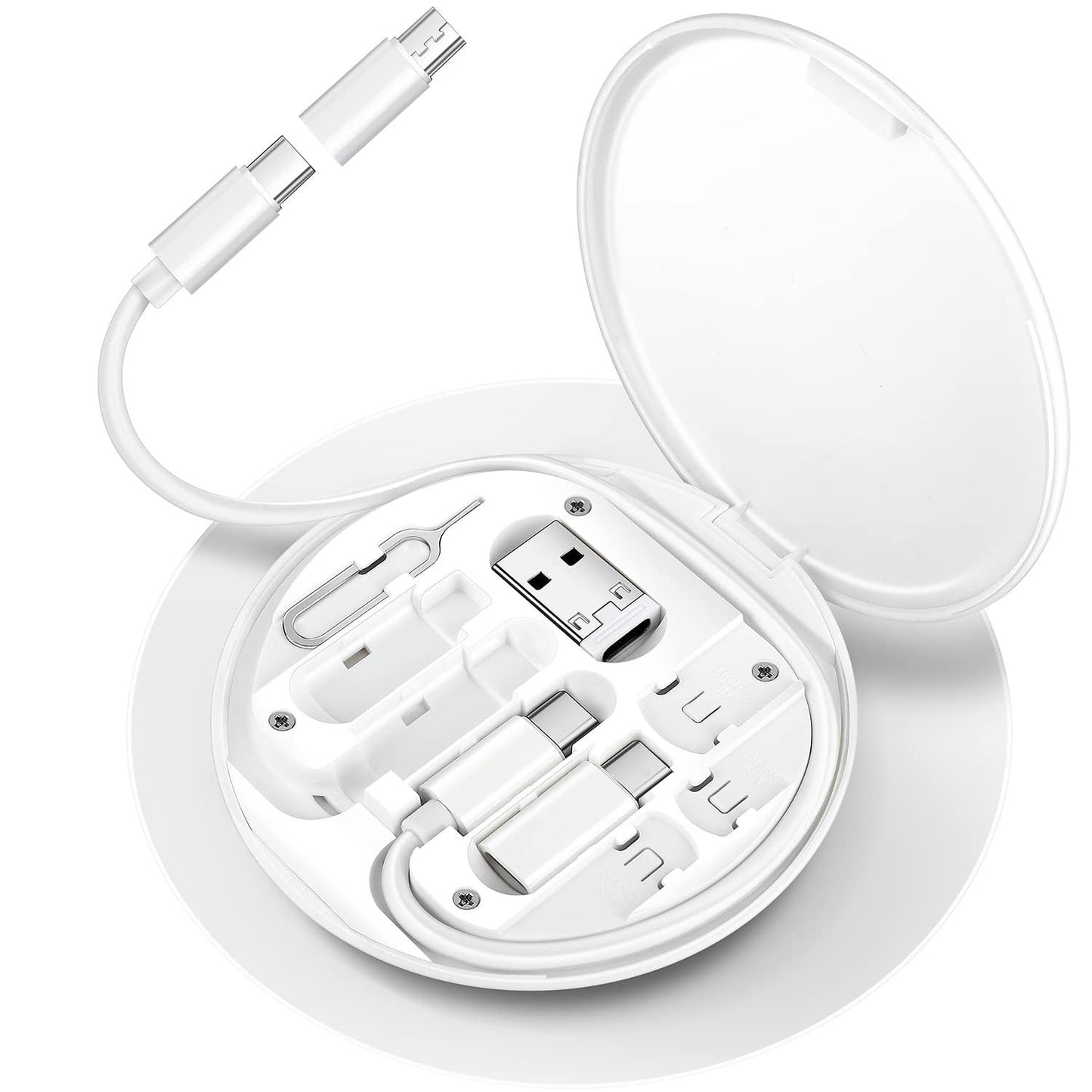 Portable Multifunction Data Cable Digital Storage Box Data Cable 60W Fast Charging Cable Five-in-one