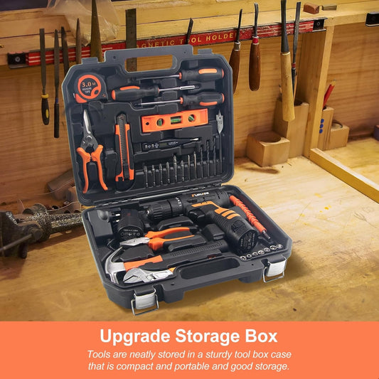 Cordless Drill Tool Set Power Drill for Home, Office & Garden | عدة أدوات احترافية ٣٤ قطعة لاسلكية