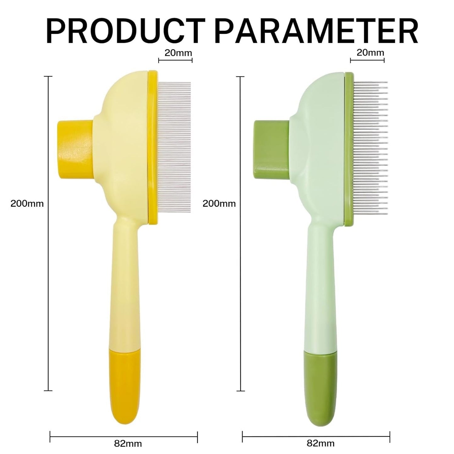 Self-Cleaning Pet Flea Comb & Grooming Brush for Dogs & Cats