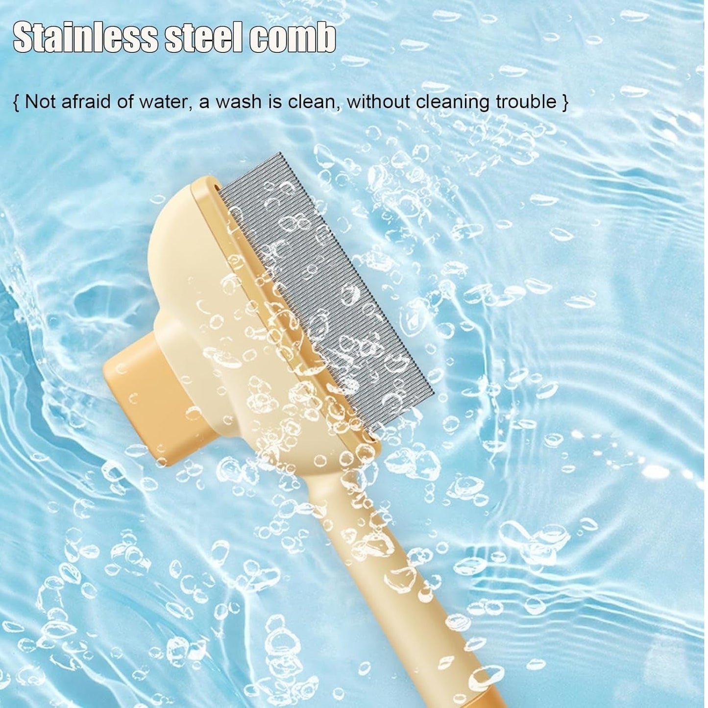 Self-Cleaning Pet Flea Comb & Grooming Brush for Dogs & Cats