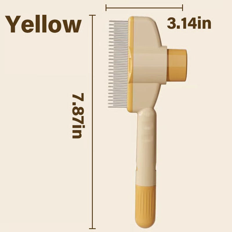 Self-Cleaning Pet Flea Comb & Grooming Brush for Dogs & Cats