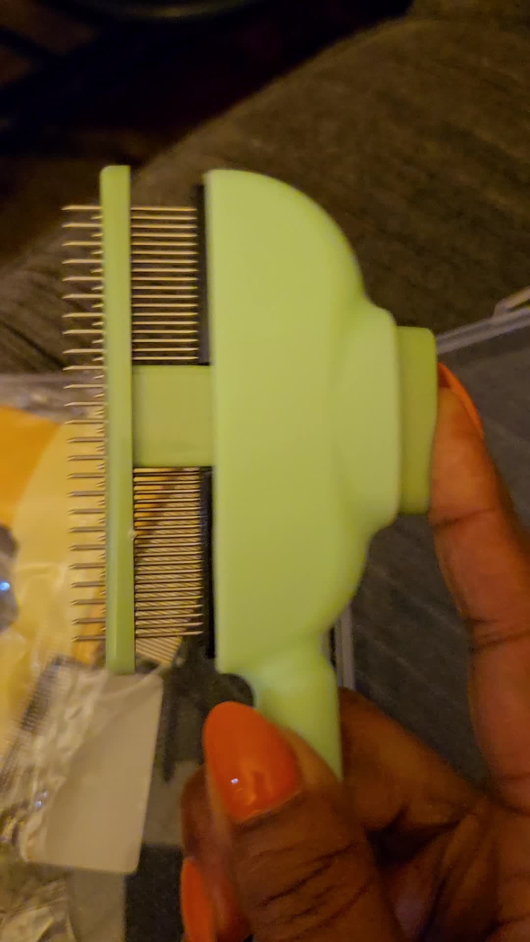 Self-Cleaning Pet Flea Comb & Grooming Brush for Dogs & Cats