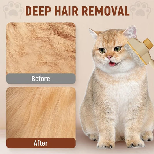 Self-Cleaning Pet Flea Comb & Grooming Brush for Dogs & Cats